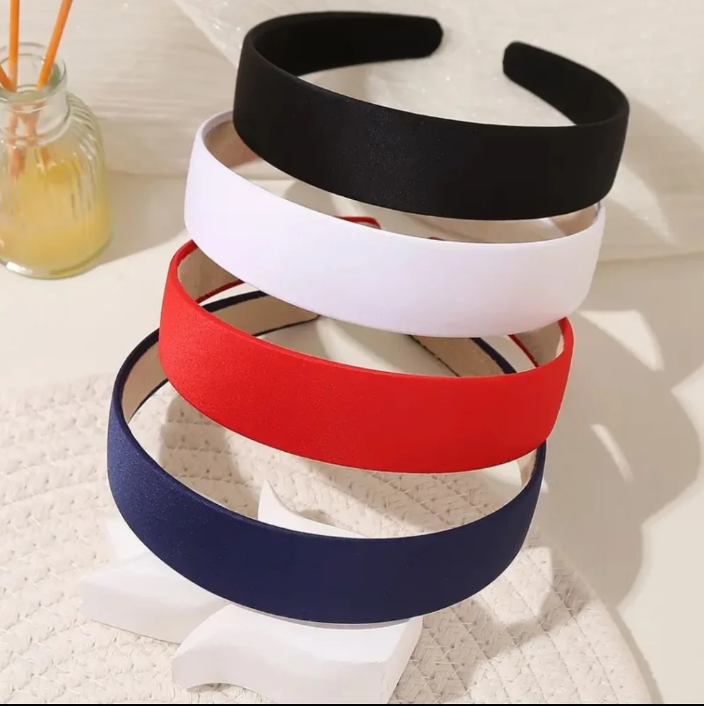 Headbands 4pc Set Red, White, Blue, and Black